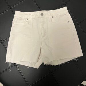 Women's hi rise midi shorts white denim SZ 0